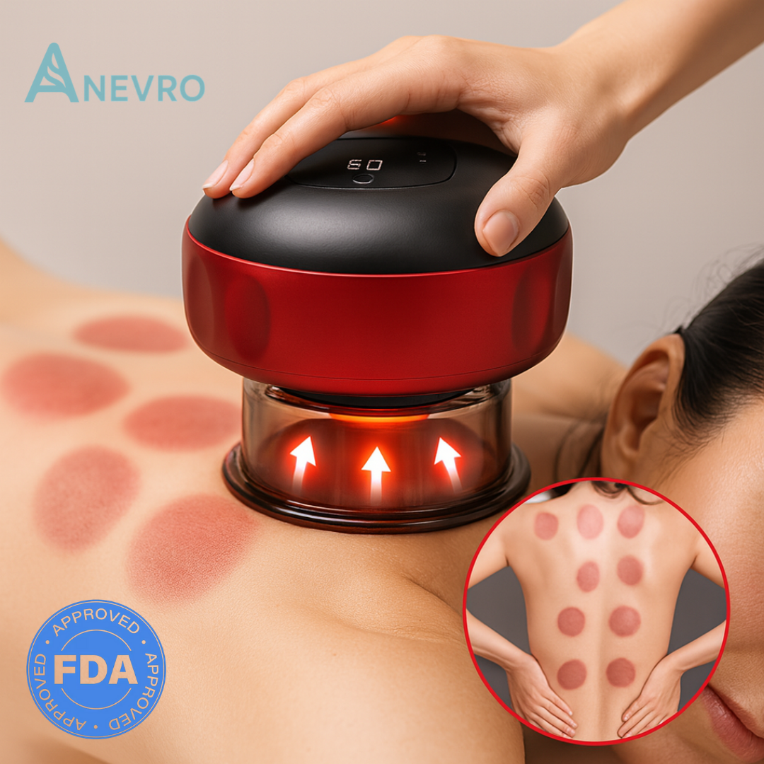 Anevro™ Red Light Cupping Therapy Device - 15 minutes a day to a pain-free life