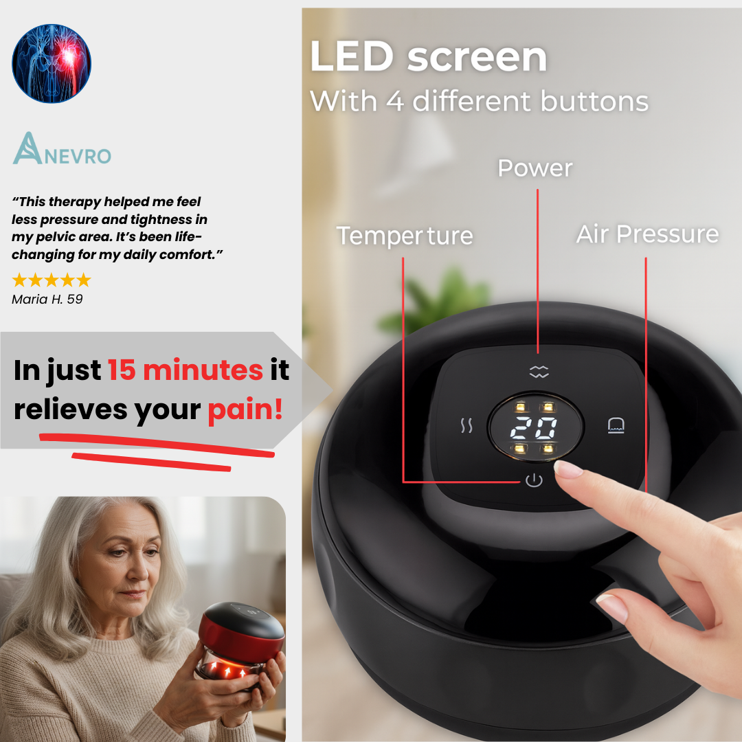 Anevro™ Red Light Cupping Therapy Device - 15 minutes a day to a pain-free life