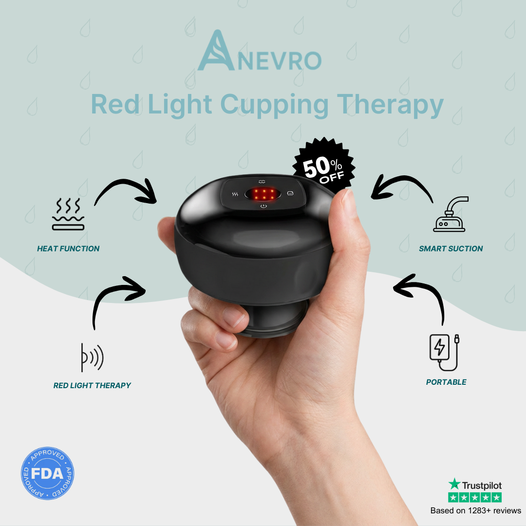 Anevro™ Red Light Cupping Therapy Device - 15 minutes a day to a pain-free life